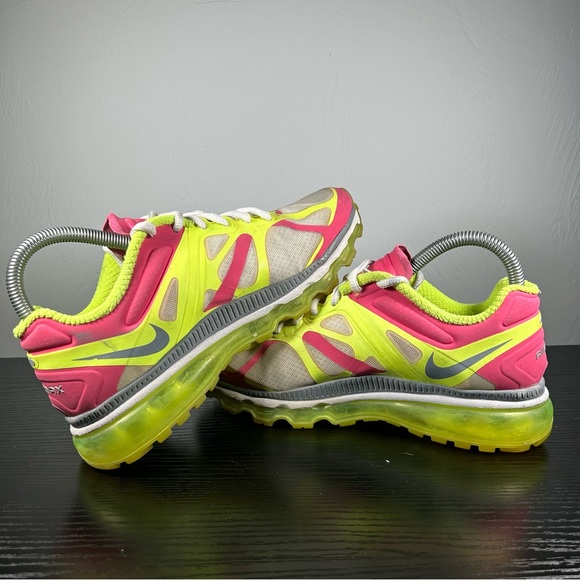 Nike Air Max 2012 Pink Yellow Shoes Women's Size 7 - Picture 4 of 7